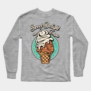 Sweet Delight on Tongue Long Sleeve T-Shirt